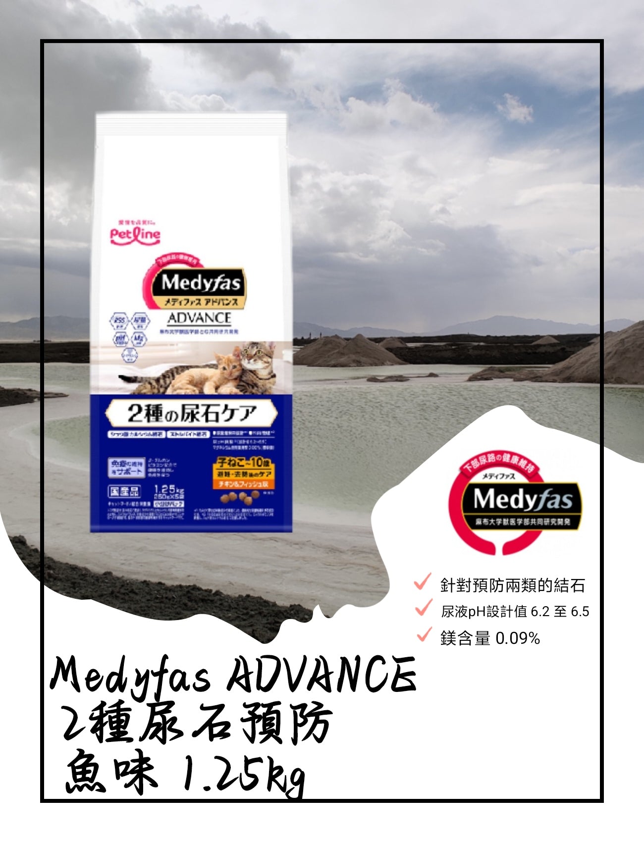 Medyfas ADVANCE 2種尿石預防 (1歲起) 魚味 1.25kg